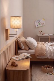 BRILAGI - LED Flex. lámpa BOBO WOOD 1xE27/25W/230V + LED/3W tölgy/fehér/bézs/pöttyös