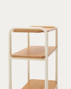 Bézs-natúr színű függő gyerek könyvespolc kőrisfa dekorral 60x70x28 cm Tinn – Kave Home