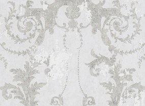 Szürke Tapéta Glamour Stílusban Koptatott Díszek