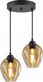 Függő lámpa Csillár Plafon 2 lámpabúra Méz Led