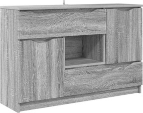 vidaXL Széf fiókkal Szürke Sonoma 100 x 30 x 65,6 Faanyag
