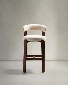 Bézs-sötét natúr színű kőrisfa bárszék (ülésmagasság 75 cm) Granite – Kave Home