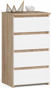 Komód szekrény 40 cm CL4 sonoma-fehér Akd