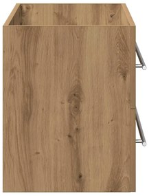 kézműves tölgy színű szerelt fa mosdószekrény 100x38,5x48 cm