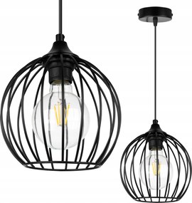 Mennyezeti Lámpa Lógó Csillár Szimpla Fekete Loft Gömb Modern