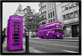 Plakátok keretben 60x40 London busz
