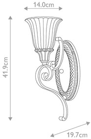 Feiss FE-KELHAM-HALL1 - Fali lámpa KELHAM HALL 1xE27/60W/230V