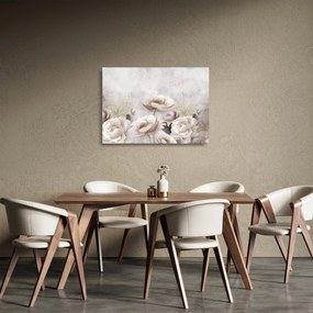 Kép - Rózsaszín bokrok (üvegen) (70x50 cm)