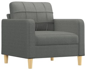 sötétszürke szövet kanapéfotel 60 cm