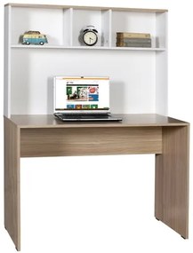 Munkaasztal 149x110 cm fehér/barna