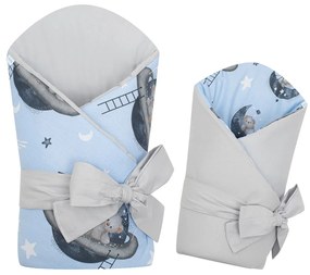 Kétoldalas gyerek pólya New Baby Teddy bear in space 80x80 cm