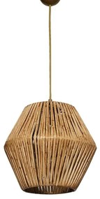 Mennyezeti lámpa, fém és bambusz utánzatú búrával - NID
