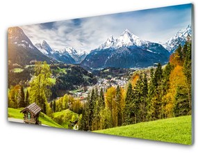 Üvegkép Alps Landscape 100x50 cm