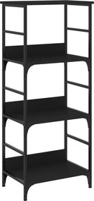 vidaXL fekete szerelt fa könyvespolc 50 x 33 x 117,5 cm