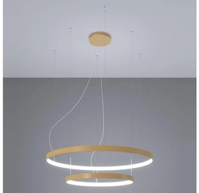 Thoro TH.268 - RIO LED csillár 80W, 230V, CRI95, 4000K, arany