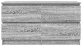 szürke sonoma színű szerelt fa TV-szekrény 100x35x54 cm