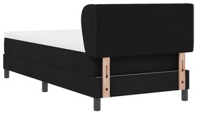 Boxspring Ágy Matrac nélkül Fekete 100x200 cm Szövet