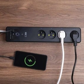 GoSmart 4Z okos hosszabbító kapcsolóval, 1xUSB-A, 1xUSB-C, 2 m, Wi-Fi Tuya
