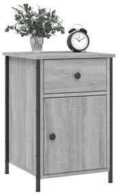 szürke sonoma színű szerelt fa éjjeliszekrény 40 x 42 x 60 cm