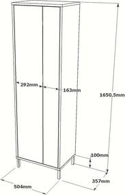 Konyhaszekrény, 50,4 cm – Dy1-W
