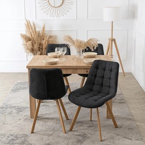 KATHY Kárpitozott Étkezőszék Fekete Színben