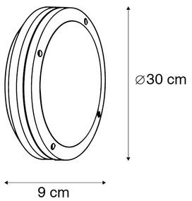 Kültéri fali lámpa antracit házszámmal IP54 - Glow