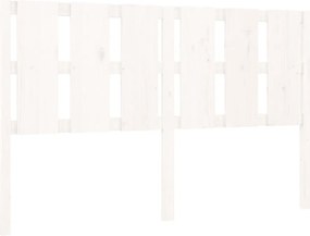 vidaXL fehér tömör fenyőfa ágyfejtámla 155,5x4x100 cm