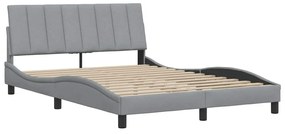 világosszürke szövet ágykeret matrac nélkül Hanko 140 x 190 cm