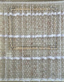 Készfüggöny 300x150, hálós, fehér, „Csepp”