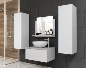Venezia Alius A1 fürdőszobabútor szett + mosdókagyló + szifon (matt fehér)