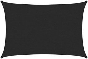vidaXL fekete HDPE napvitorla 160 g/m² 2 x 2,5 m