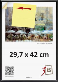 Képkeret A3 29,7 x 42cm Fekete