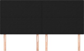 fekete szövet fejtámla 180x5x118/128 cm