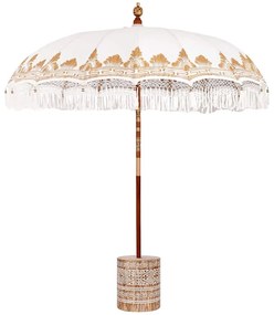 Balinéz Napernyő 260 Krém 210-220 cm Pamut és tömör fa