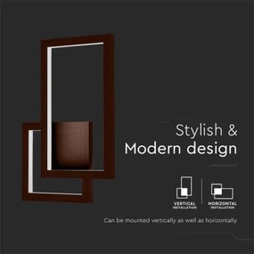 LED fali lámpa LED/20W/230V 3000K barna