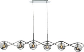 Dar Lighting modern függeszték lysandra füstös csiszolt króm darlys6250