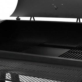 HECHT SENTINEL-MINOR Faszenes kerti grill, smoker, két tűztér