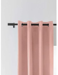 Sötétítő függöny VELVET 140x250 cm, rózsaszín Felfüggesztés: Fém gyűrűk
