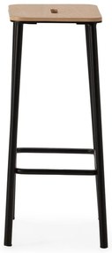 Fekete bárszék szett 2 db-os (ülésmagasság 65 cm) Abba – Marckeric