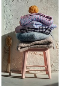 Fehér-kék frottír bambuszkeverék törölköző 50x100 cm Nuance – JUNA