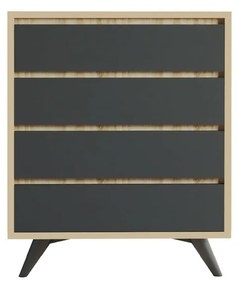 Suvera Oak and Anthracite komód