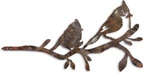 Bird fém kerti dísztárgy, barna, 45×23 cm