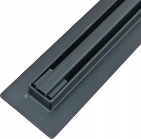 Lineáris zuhanyfolyóka 70 cm alacsony 52mm Slim Forgatható Szifon Fekete