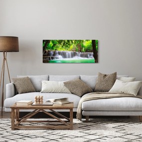 Kép egy vízesésről Kanchanaburiban, Thaiföldön (120x50 cm)