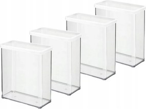 Rotho 4 Db-os Ételtároló Szett Ömlesztett Árukhoz 3,2L Fehér Loft