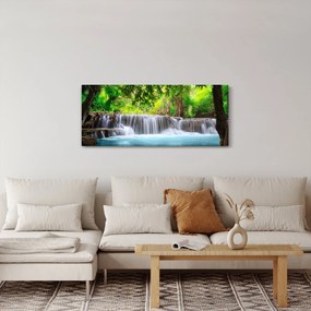 Kép - Vízesés, kék (120x50 cm)