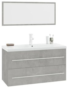 3 részes betonszürke fürdőszobai bútorgarnitúra