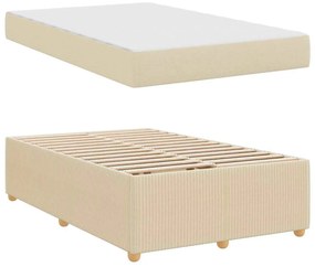 Ágykeret matraccal matracmal Krém 120 x 200 cm szövet