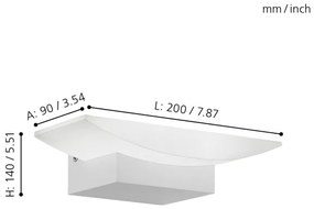 Eglo 96037 - LED Fali lámpa METRASS 1xLED/5,6W/230V