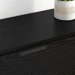 Széf fiókkal 3 pcs Musta tammi Faanyag